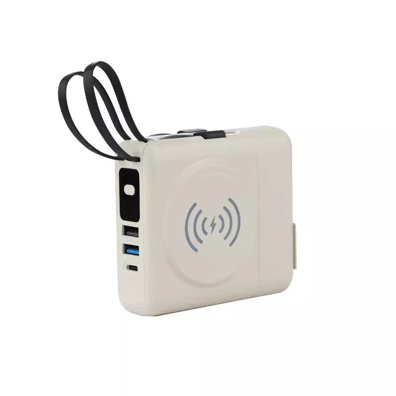K08無敵萬能器【十合一插頭可分快充行動電源】（附2條充電線）22.5W 10000mAh大電量行動電源＋15W磁吸無線充電＋手錶充電器＋手機支架多孔快充頭