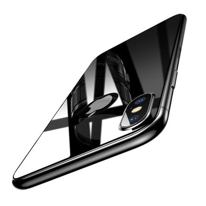 iPhone  X / Xs【康寧3D曲面滿版玻璃(背貼)】圓弧包機 三款可選：全透明 / 曜石黑 / 珍珠白