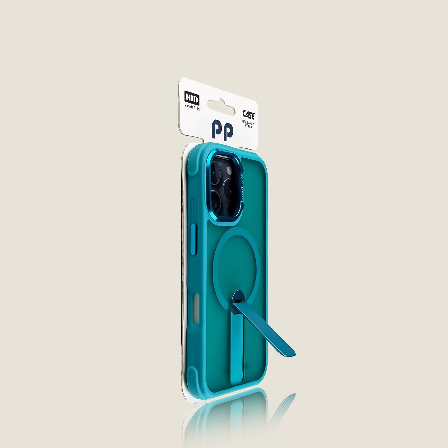 【直立旋轉支架】多巴胺超美色 iphone 雙倍增厚邊角磁吸防摔殼