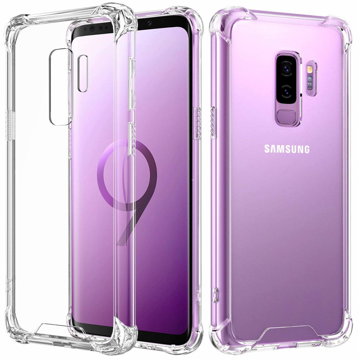 S9/S9+【四角強化防摔殼】透明加厚版  超強防摔，四角包邊強效抗衝擊