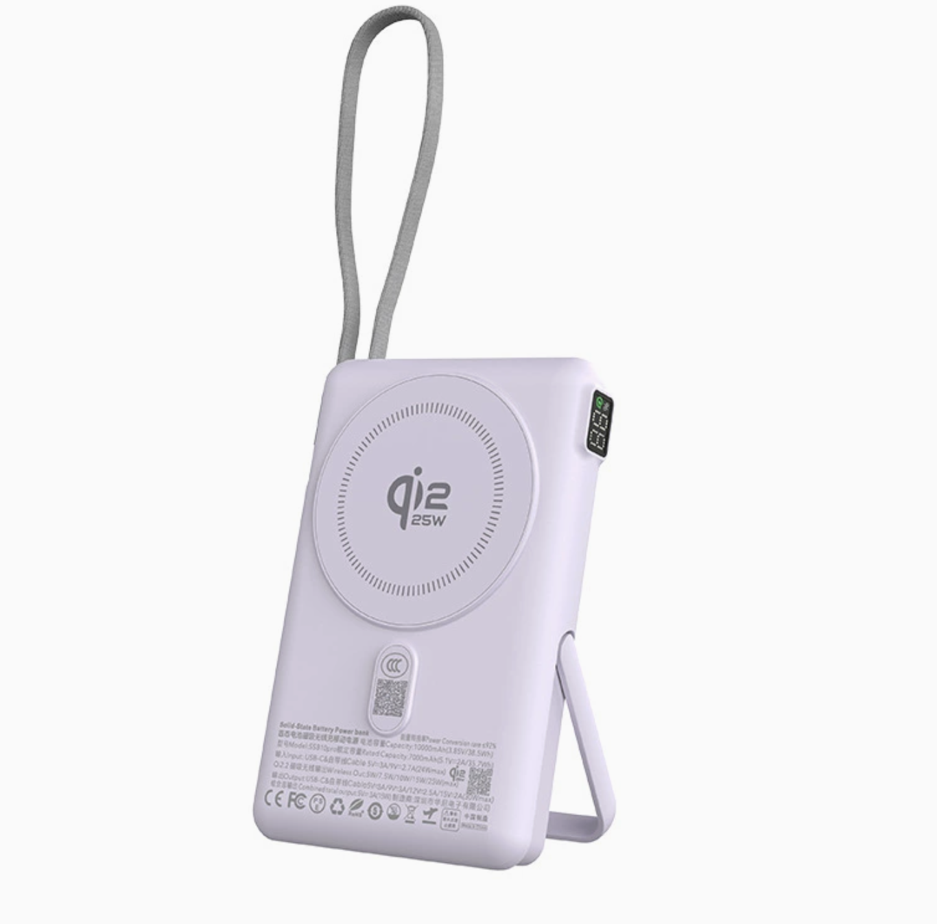 QI2超高速半固態防爆行動電源【25W快充10000mAh行動電源】25W快充＋三裝置同時充電，搭載高安全電芯設計，防爆不易起火，使用更安心。