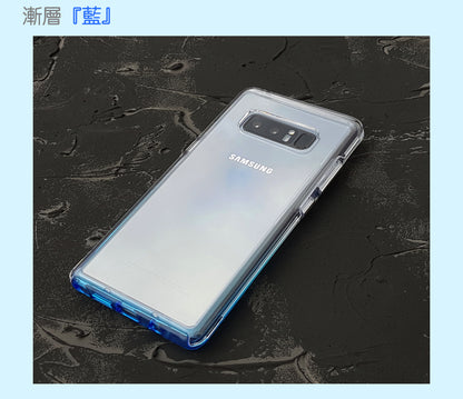 【漸層彩虹殼 Rainbow case】NOTE8 雙層透明/防摔TPU+PC材質 六色可選