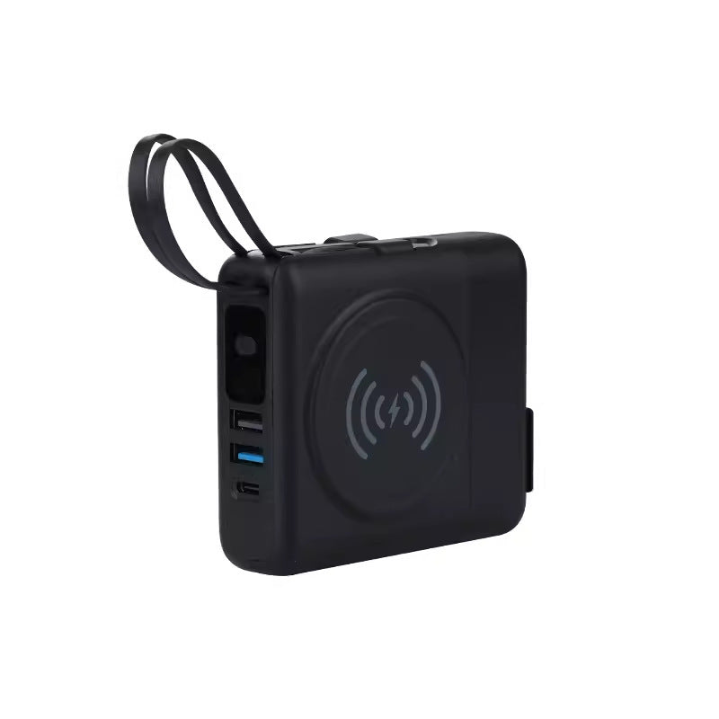 K08無敵萬能器【十合一插頭可分快充行動電源】（附2條充電線）22.5W 10000mAh大電量行動電源＋15W磁吸無線充電＋手錶充電器＋手機支架多孔快充頭
