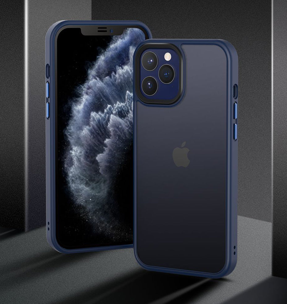 iPhone12系列 鋁合金按鍵磨砂殼 【超值組合】（玻璃貼含保固）