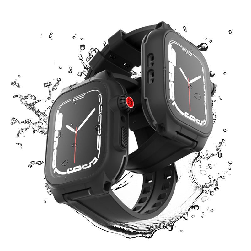 【iWatch S8/S7淺水盾】 IP68 軍規防摔+使用此潛水殼加上iwatch本身的防水功能，可以加強到20M以上潛水深度