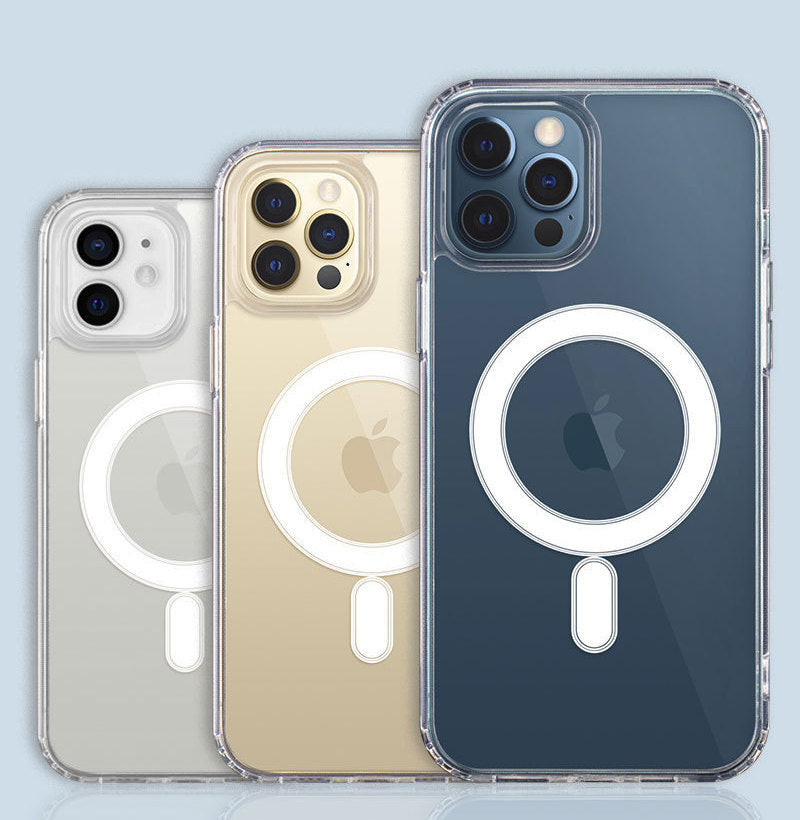 iPhone磁吸透明保護殼 【增加magasafe磁力吸附】支援蘋果全型號