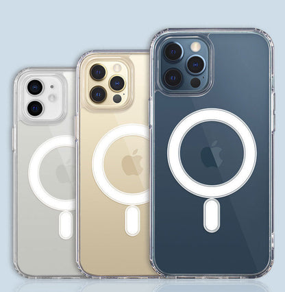 iPhone磁吸透明保護殼 【增加magasafe磁力吸附】支援蘋果全型號