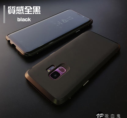 『超值組合』神盾s9/s9+【防摔//不擋訊號鋁合金防摔殼組合】 截斷金屬 訊號無阻//不擋訊殼＋3D玻璃貼＋鏡頭保護套