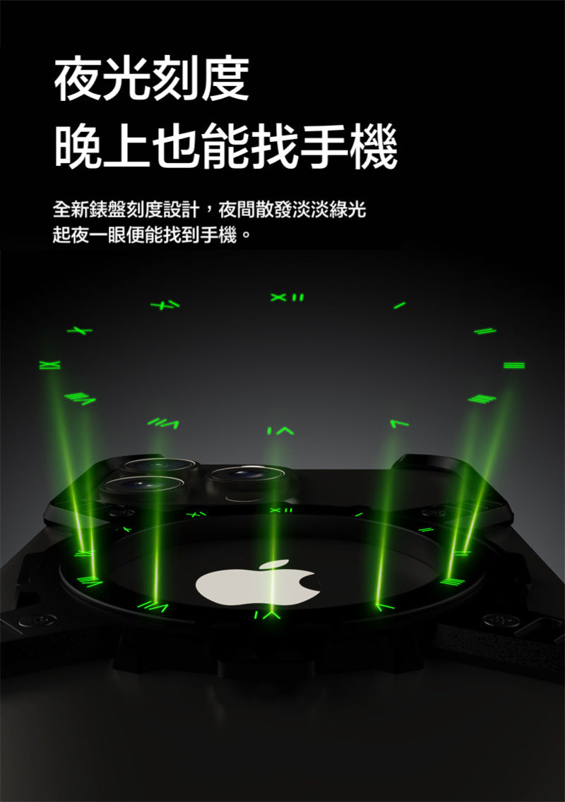 iPhone【X龐克機械齒輪框】 Magsafe磁吸360度旋轉金屬+鋁合金邊框