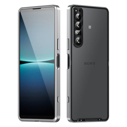 鋼盾 SONY Xperia1 IV/10IV 【金屬邊框磨砂殼】4K鏡頭全包＋鋁合金邊框＋磨砂防髒背板