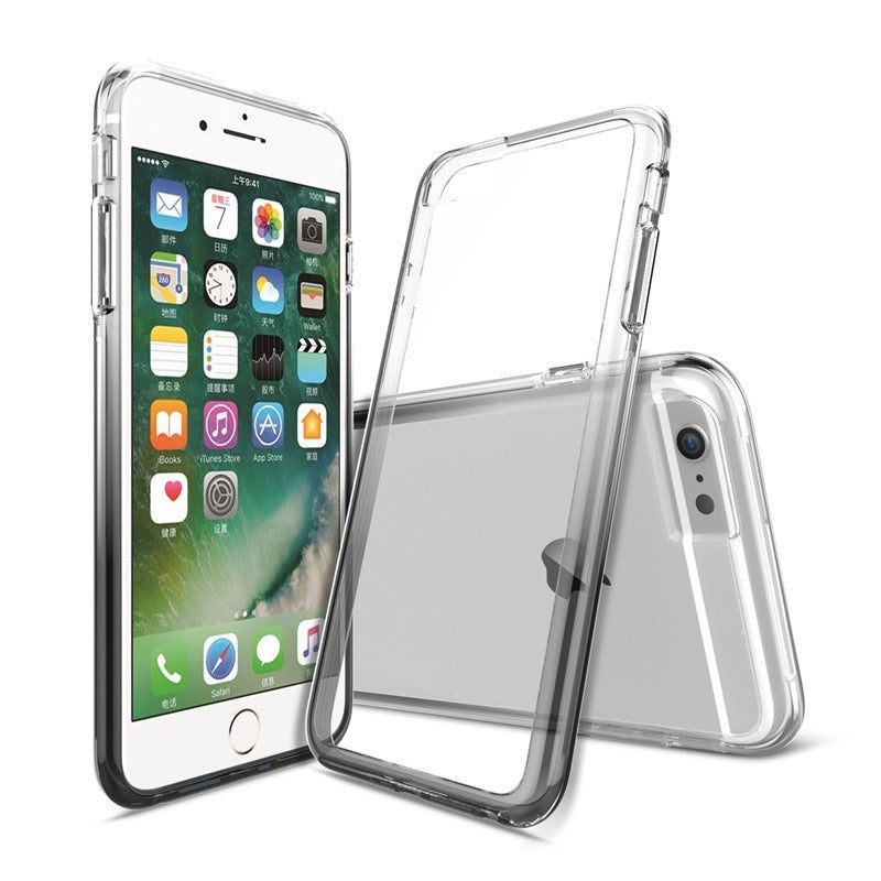 超值優惠組合【漸層彩虹殼 Rainbow case】 iPhone 8 / 8PLUS / 7 / 7PLUS 雙層透明/防摔TPU+PC材質（內含：彩虹殼x1 ＋ 3D康寧滿版玻璃貼＋馬卡龍鏡頭保護套＋HOME鍵環）
