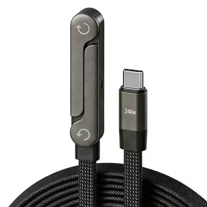 『可當支架』240W急速充電傳輸線， 雙type-c 支架充電二合一【最好用的充電線】快充效能 1m/1.5m