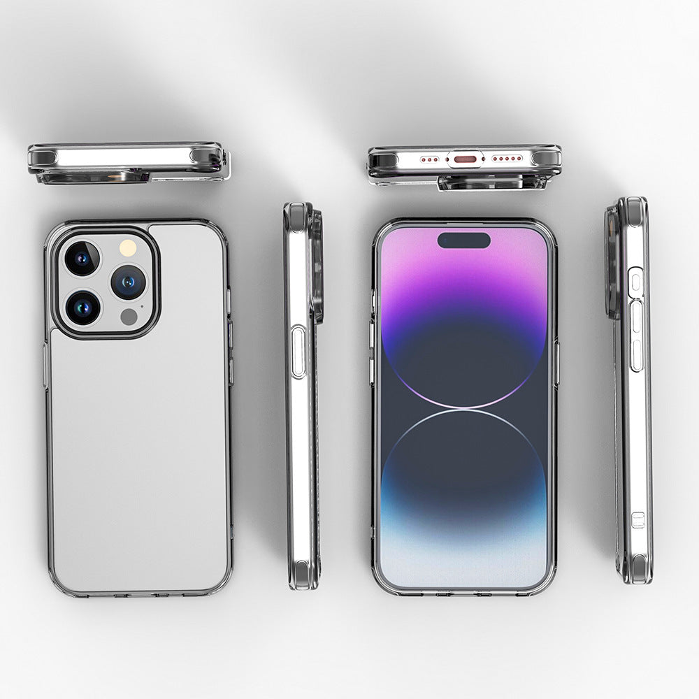 『玻璃盾』【軟邊防摔/9H鋼化玻璃背部/輕薄防指紋 】iPhone 16系列15系列14系列13系列 12系列
