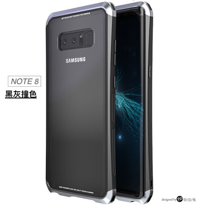 二代鋼盾 note9 / note8 【鋁合金鋼化玻璃防摔殼】免螺絲雙材質 截斷金屬 訊號無阻