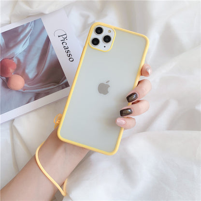 特價$299【馬卡龍吊繩磨砂防摔殼】簡約風格 iPhone11/11pro/11pro max/X/Xr/max/7/7+/8/8+