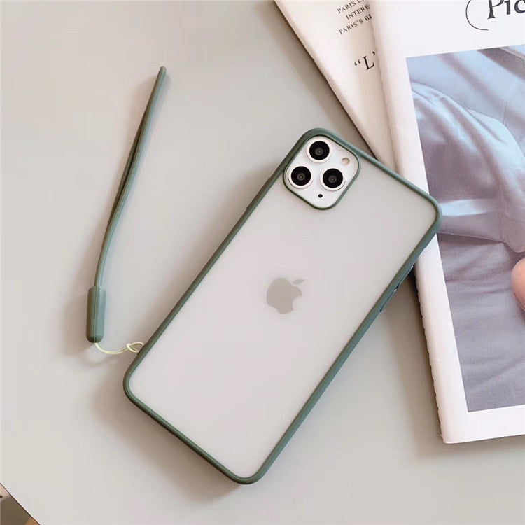 特價$299【馬卡龍吊繩磨砂防摔殼】簡約風格 iPhone11/11pro/11pro max/X/Xr/max/7/7+/8/8+