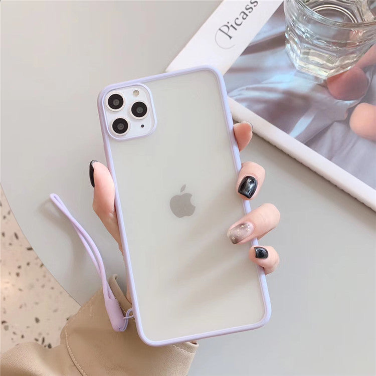 特價$299【馬卡龍吊繩磨砂防摔殼】簡約風格 iPhone11/11pro/11pro max/X/Xr/max/7/7+/8/8+